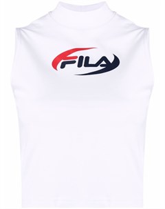 Топ с высоким воротником и логотипом Fila