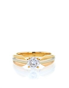 Золотое кольцо Trinity с бриллиантами Cartier