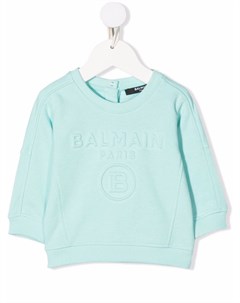 Толстовка с тисненым логотипом Balmain kids