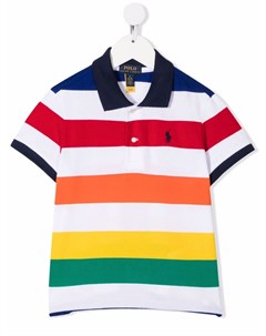 Рубашка поло Striped с вышитым логотипом Ralph lauren kids