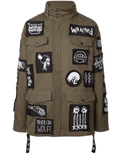 Куртка в стиле милитари с нашивками Haculla
