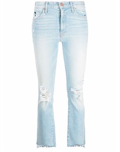 Укороченные джинсы с эффектом потертости Mother