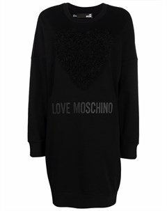 Платье свитер с нашивкой Love moschino