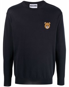 Джемпер Teddy Bear вязки интарсия с логотипом Moschino