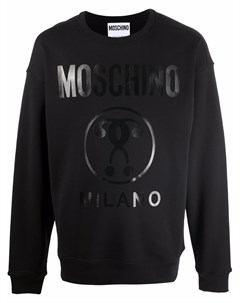 Толстовка с приспущенными плечами и логотипом Moschino