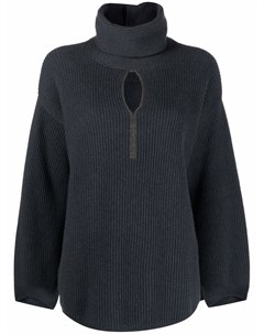 Кашемировый свитер с вырезом Brunello cucinelli