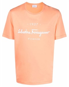 Футболка с тисненым логотипом Salvatore ferragamo