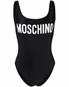 Купальник с открытой спиной и логотипом Moschino