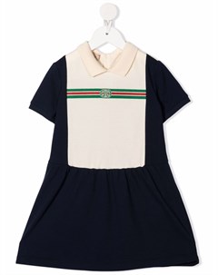 Платье с короткими рукавами и отделкой Web Gucci kids