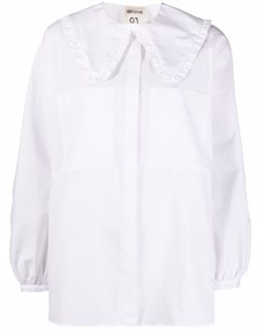 Блузка с оборками и длинными рукавами Semicouture