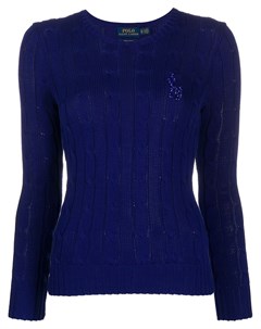 Пуловер с логотипом из бисера Polo ralph lauren