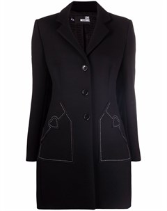 Однобортное пальто с декоративной строчкой Love moschino