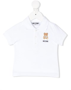 Рубашка поло с логотипом и принтом Teddy Bear Moschino kids