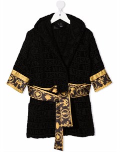 Халат с капюшоном и логотипом Versace kids