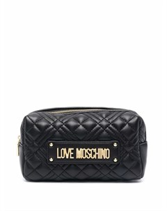 Стеганая косметичка из искусственной кожи Love moschino