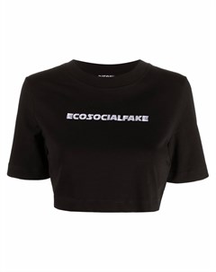 Укороченная футболка Ecosocialfake с принтом Diesel