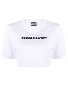 Укороченная футболка Ecosocialfake с принтом Diesel