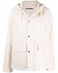 Куртка в рубчик с капюшоном Jil sander