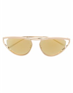 Солнцезащитные очки в оправе кошачий глаз с зеркальными линзами Bottega veneta eyewear