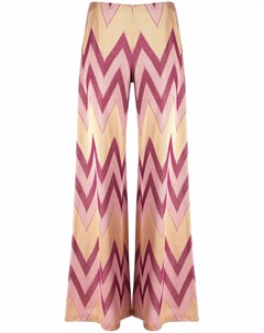 Брюки палаццо с узором зигзаг M missoni