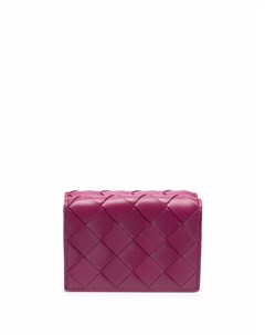 Кошелек в три сложения с плетением Intrecciato Bottega veneta