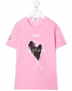 Футболка с графичным принтом Dreamer Msgm kids