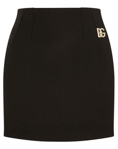 Короткая юбка карандаш с логотипом Dolce&gabbana