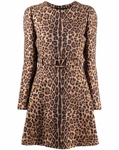 Короткое платье с леопардовым принтом Valentino
