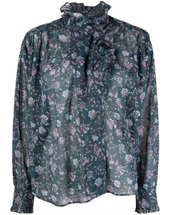Рубашка с оборками и цветочным принтом Isabel marant etoile