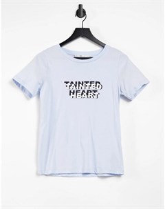 Голубая футболка с принтом Tainted Gestuz