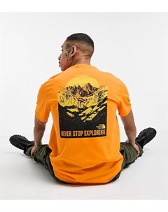 Оранжевая футболка с принтом на спине Back Natural Wonders эксклюзивно для ASOS The north face