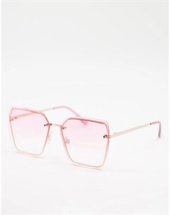 Женские квадратные солнцезащитные очки в розовой оправе Jeepers peepers