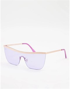 Женские солнцезащитные очки в фиолетовой оправе с плоским верхом Jeepers peepers