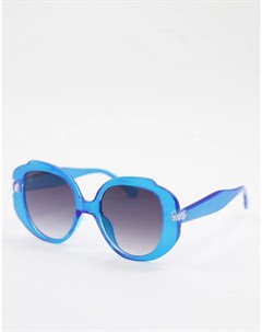 Голубые круглые солнцезащитные очки Jeepers peepers