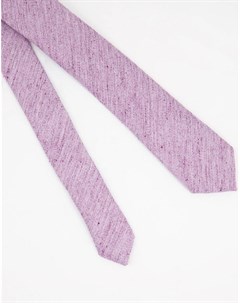 Узкий фактурный галстук лилового цвета Asos design