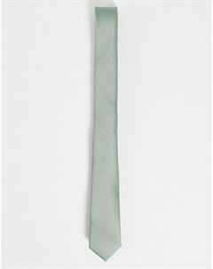 Шалфейно зеленый атласный галстук Asos design