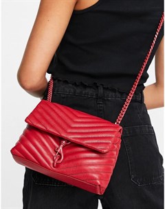 Красная стеганая сумка на плечо с застежкой карабином Rebecca minkoff