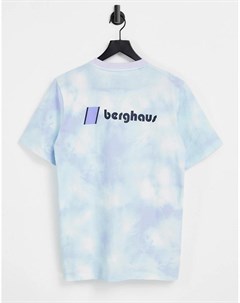 Фиолетовая футболка с принтом тай дай и логотипом Heritage Berghaus