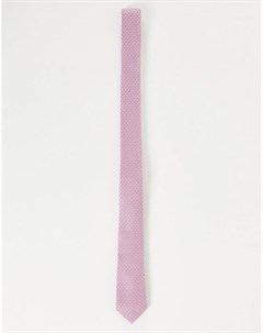 Розовый узкий галстук с геометрическим принтом Asos design