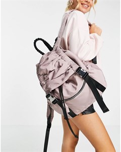 Розово лиловый рюкзак из экологичного материала Topshop