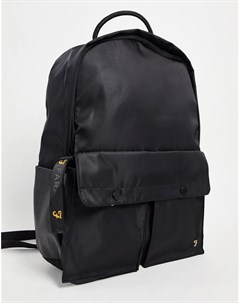 Черный рюкзак в утилитарном стиле Farah