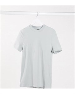 Серая футболка облегающего кроя с круглым вырезом из материала с добавлением органического хлопка Ta Asos design