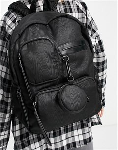 Черный нейлоновый рюкзак с несколькими карманами Topshop