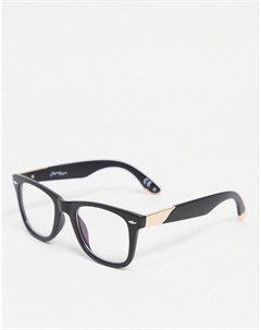 Черные очки в квадратной оправе с защитой от синего света Jeepers peepers