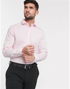 Розовая приталенная рубашка Asos design