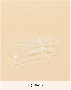Набор из 10 классических резинок для волос Crystal Clear Invisibobble