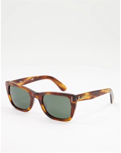 Солнцезащитные очки в коричневой прямоугольной оправе в стиле унисекс 0RB2248 Ray-ban®
