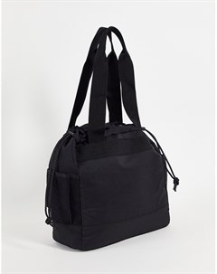 Черная нейлоновая сумка тоут в стиле oversized с несколькими карманами Asos design