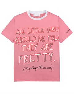 Розовая футболка с надписью детская Scrambled ego