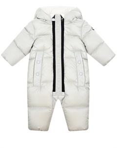 Светло серый комбинезон с капюшоном Moncler